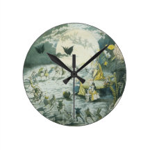 A Fairy Dance Full Moon Wall Clock