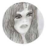 A Fairy Girl Round Sticker