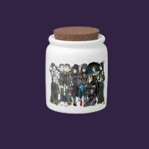 A Fairy Steampunk Circus Porcelain Jar candy jars