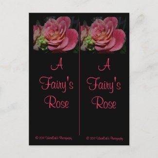 A Fairy's Rose Bookmarks Postcard postcard