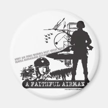A Faithful Airman Fridge Magnets