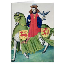 A Falconer, from Codex de Capodilista Greeting Cards