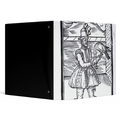 A Falconer with his Goshawk Vinyl Binders by bridgemanart