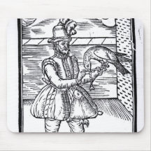 A Falconer with his Goshawk Mousepad