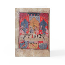 A family gathered at the table for Passover Greeting Card
