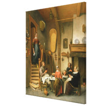 A Family Saying Grace Gallery Wrap Canvas