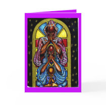 A FAMILY THAT PRAYS TOGETHER STAY  TOGETHER GREETING CARDS