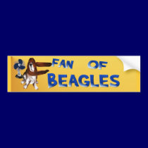 A Fan Of Beagles Bumper Sticker bumper stickers