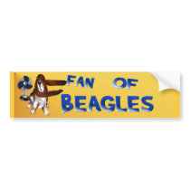 A Fan Of Beagles Bumper Sticker bumper stickers