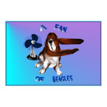 A Fan Of Beagles lettered Poster posters