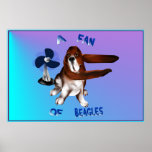 A Fan Of Beagles lettered Poster