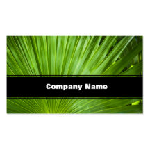 A Fan of Green Business Cards