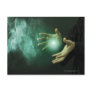 A fantasy wizard making magic with his hands. postcards