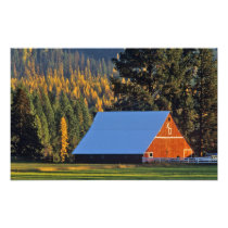 A Farmed red barn built in 1911 near Troy