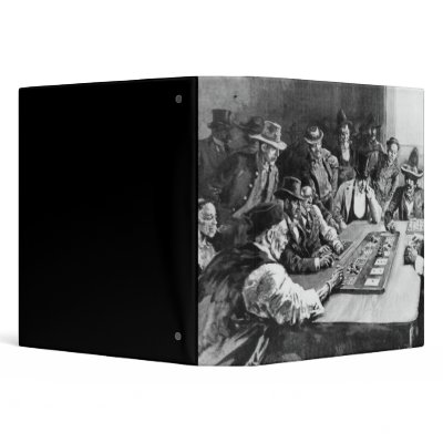 A Faro Game at El Paso 3 Ring Binder by bridgemanart