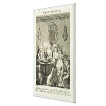 A Father Reading to his Family by Candlelight, eng canvas prints