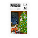 A Feline Family Christmas Postage postage