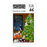 A Feline Family Christmas Postage postage