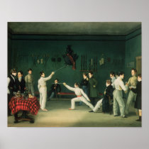 A Fencing Scene, 1827 Print