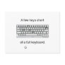 A Few Keys Short Postcards