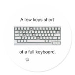 A Few Keys Short Sticker
