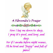 A Fibromite's Prayer t-shirts