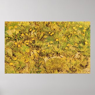 A Field of Yellower Flowers, Vincent Van Gogh Print