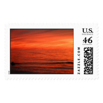 A fiery sunset on Lake Erie postage by flowingcreek A fiery sunset on Lake Erie postage