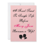 A Final Toast to Single Life Bachelorette Party Invitations