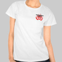 A Firefighter's Wife Flames t-shirts