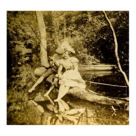 A Fishing Smack - Vintage Stereoview print