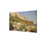 A Fishing Village at Capri Stretched Canvas Print