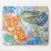 A Fishy Encounter Mouse Pads