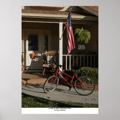 A Flag, a Bike, a Rocking Chair Poster by daysrays