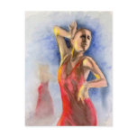 A FLAMENCO DANCER  2 POST CARD