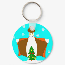 a flashy snowman keychains