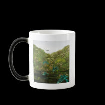 "A Flock Of Parrots" Morphing Mug mugs
