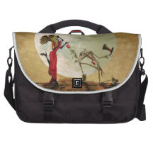 A flower for m'lady laptop messenger bag