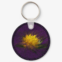 A Flower in the Dark Purple Design Keychain by Floral_Dreamsnet A Flower in the Dark Purple Design Keychain
