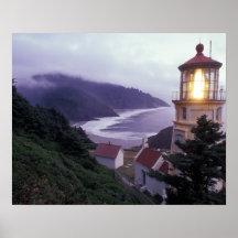A foggy day on the Oregon coast at the Heceta Print