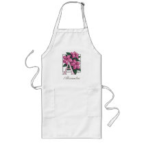 A for Azalea Flower Monogram Apron aprons