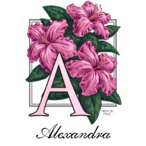 A for Azalea Flower Monogram Shirt