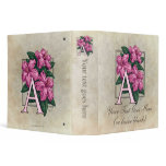 A for Azaleas Flower Monogram Large binders