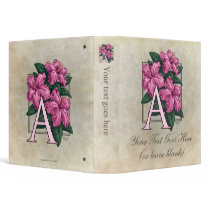 A for Azaleas Flower Monogram Medium Vinyl Binders