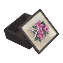 A for Azaleas Flower Monogram premium gift boxes