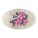 A for Azaleas Flower Monogram Sticker
