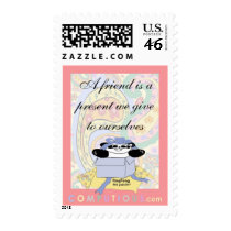 A friend is a present we give to ourselves stamps