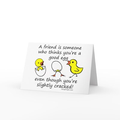 A friend is someone greeting card by ironydesigns