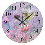 A Friendly Encounter Fairy and Ladybug Clock
