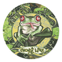 A Frog's Life on Shirts and Gifts by Mudge stickers